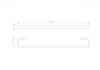 Вешалка для полотенец Wonzon & Woghand Lotte WW-8312A-BG брашированное золото